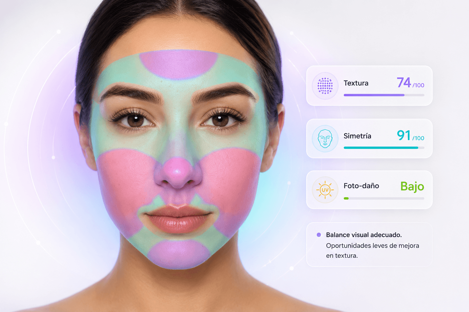 HeatFace — mapa visual por zonas del rostro